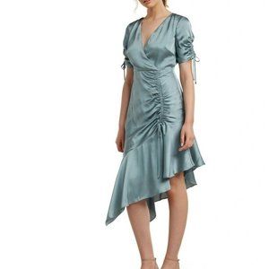 Sally Satin Ruched Dress
